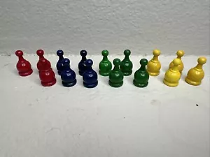 Vintage Parcheesi Wooden Board Game Pieces Missing 1 Red Selchow & Righter - Picture 1 of 6