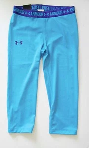 Under Armour Heat Gear Big Girls Capri Leggings Blue Sz YXL - NWT - Picture 1 of 1