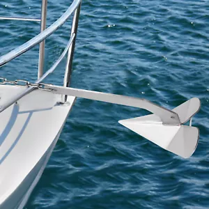 Anclaje de barco de 35 lb/16 kg estilo Delta anclaje de ala acero inoxidable 33-46 ft barco - Imagen 1 de 12