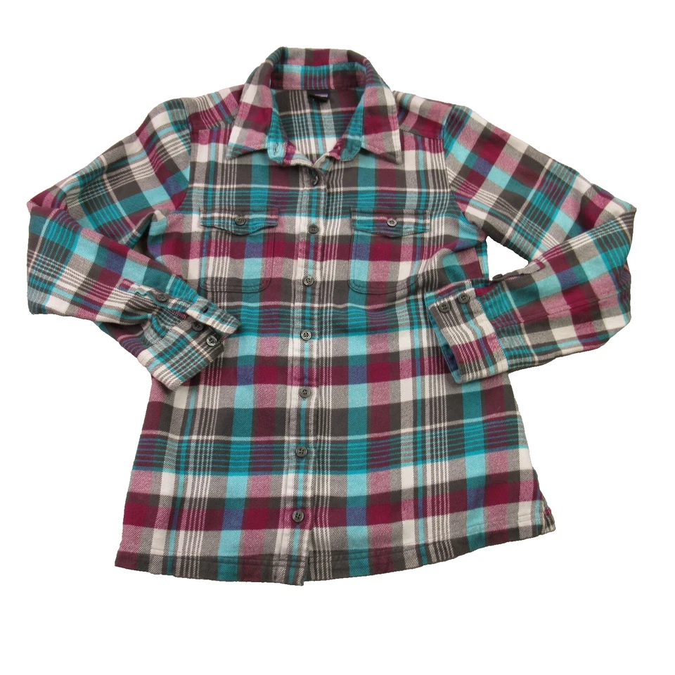 Patagonia Shirt Mens 4 Long Sleeve Button Front Pockets Plaid Outdoors - Image 1 of 4