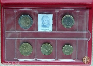 DIVISIONALE MONACO 10-20-50 CENT+ 1-2 EURO + STAMP 2005 FDC BU KMS EURO - Foto 1 di 1