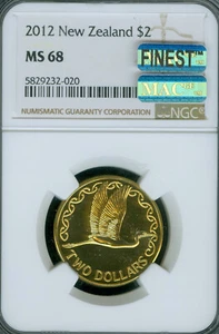 2012 NEW ZEALAND $2 DOLLARS NGC MS69 MAC FINEST MAC SPOTLESS 2,000 MINTED * - Picture 1 of 2