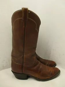 Tony Lama Brown Marbled Leather Cowboy Western Boots Mens Size 8.5 D - Picture 1 of 9