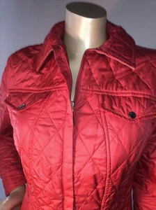 Moncler Vtg  Sz 3 orange Diamond Quilted lightweight Zip Jacket Size 3 Bin-W - Picture 1 of 11