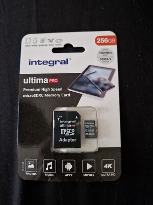 Integral Ultima Pro 256GB MicroSDXC Memory Card (INMSDX256G-100/90V30) - Image 1 of 4