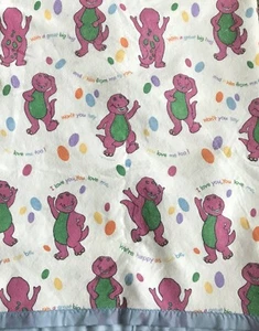 Couverture Barney Vintage Beacon WPL1675 reliure nylon polyester/acrylique VHTF - Photo 1/11