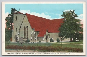 Kirche des Heiligen Kreuzes bei Stateburg SC bei Sumter weißer Rand Postkarte - Bild 1 von 2