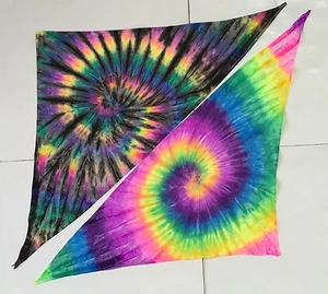 *New* Handmade Rainbow Tie Dye Triangle Pet Bandana, Great For Med/Large Dogs! - Picture 1 of 1