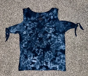 Arizona Jean Co Blue Sleeveless Cold Shoulder Tank Top M - Picture 1 of 4