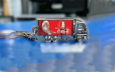 Famous Coke Coca-Cola Santa Claus Christmas Truck Metal Keychain Keyring