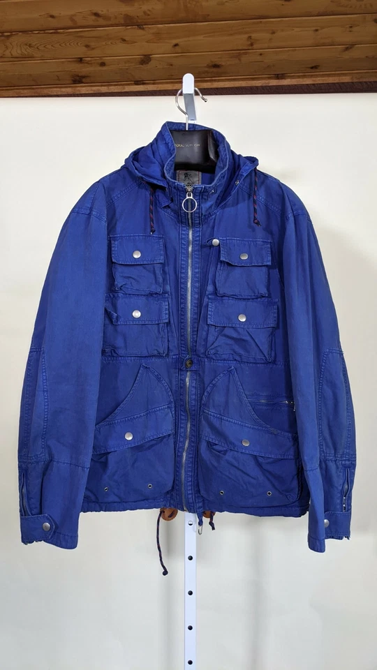 Chaqueta Parka Prps Azul Cobalto Militar Bolsillo Carga Talla XL  Foto 1 de 4