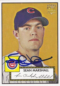 SEAN MARSHALL CHICAGO CUBS SIGNED TOPPS 52 ROOKIE BASEBALL CARD CINCINNATI REDS - Picture 1 of 1