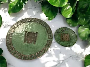Piatti vintage in rame peruviano turchese e argento sterling sovrapposti di Peredes - Foto 1 di 10