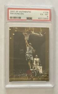 1997 SP Authentic Tim Duncan #128 PSA EX-MT 6 - Picture 1 of 2