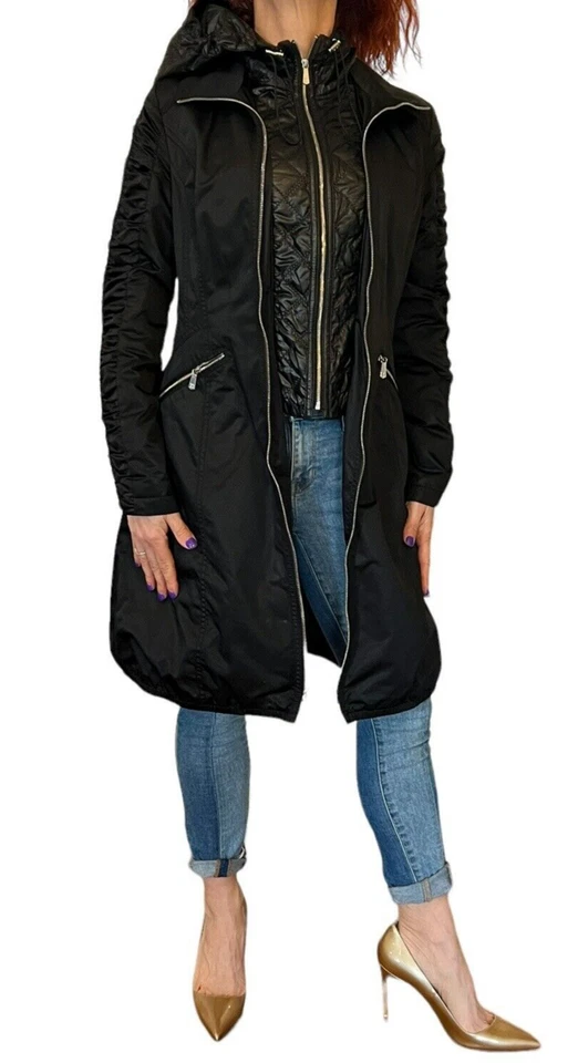 CHAQUETA ABRIGO MUJER DAWN LEVY CALI NEGRA CON CAPUCHA ACOLCHADA BABERO EXTRAÍBLE NEGRA XS Foto 1 de 4