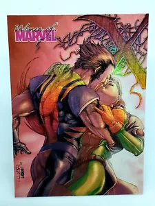 WOVERINE ROGUE 2008 Rittenhouse Women of Marvel Embrace Rare Salvador Larroca E8 - Picture 1 of 2