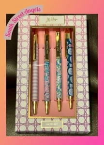 LILLY PULITZER ~ VERPACKT SET MIT 4 STIFTEN ~ BEREIT ZUM VERSCHENKEN! NEU IM KARTON - Bild 1 von 4