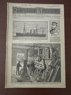 Scientific American January, 28, 1893, Umbria, Charles Yerkes; Overhead Railway - Image 1 of 4