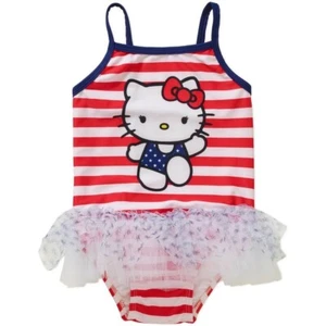 Hello Kitty - Baby / Toddler Patriotic Tutu Swim Suit - 6/9 Months - New - Picture 1 of 1