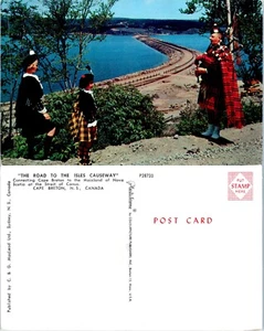 The Road to Isles Causeway, Cape Breton, NS Canada Vintage PC  - Foto 1 di 1