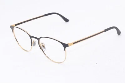 NEW RAY-BAN RB 6375 2890 BLACK GOLD AUTHENTIC FRAMES EYEGLASSES 51-18 - Image 1 of 4