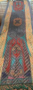 Sciarpa lunga avvolgente multicolore 72" x 20" rayon, acrilico, nappe - Foto 1 di 6