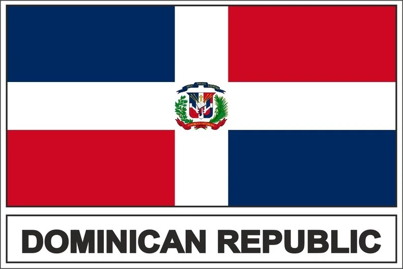 Autocollant sticker drapeau DOM republique dominicaine