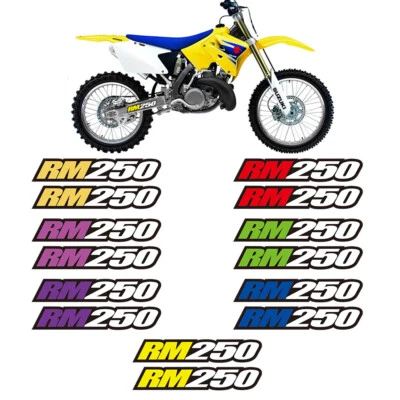 Kit gráfico calcomanía de carrocería brazo oscilante para motocicleta Suzuki RM 250 1993 2 piezas Foto 1 de 4