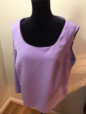 Dressbarn женщина фиолетовый без рукавов верх с стороны молнии темно фиолетовый отделки 20 Вт - Изображение 1 из 4