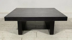 TAVOLINO CAFFE SALOTTO MODERNO DESIGN LEGNO NERO VINTAGE TABLE TAVOLO FUMO SALA - Foto 1 di 10