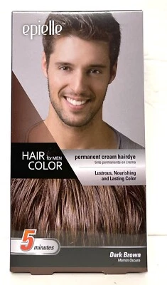 Color de cabello selecto marrón oscuro para hombre 5 min. Cepillo en gel de color Foto 1 de 2