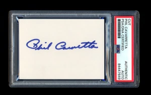 PHIL CAVARRETTA SIGNED MINT CUT PSA/DNA AUTOGRAPHED CHICAGO CUBS HOF 1945 MVP - Picture 1 of 1