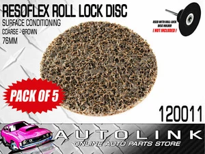 RESOFLEX 76mm ROLL-LOCK DISCS ( COURSE BROWN ) SURFACE CONDITIONING (x10)  - Picture 1 of 3