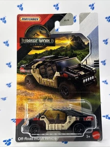 MATCHBOX 2025 JURASSIC WORLD REBIRTH TAN OFF ROAD INGEN VEHICLE 4X4 DINOSAUR - Picture 1 of 10