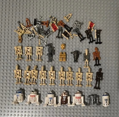 LEGO Star Wars Droid Minifigure Lot - 2.6 Ounces - Battle Droids, Astromechs, ++ - Image 1 of 4