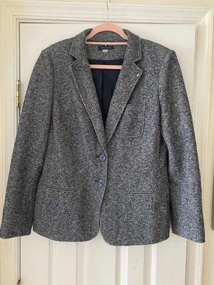 Hermosa Chaqueta Blazer Tommy Hilfiger-AZUL con Cuadros Gris, Mujer’s Talla 12  Foto 1 de 4