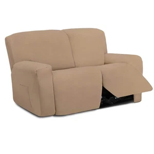 6 Pieces Microfiber Stretch Sectional Recliner Sofa Slipcover Soft Fitted Fle... - Picture 1 of 7