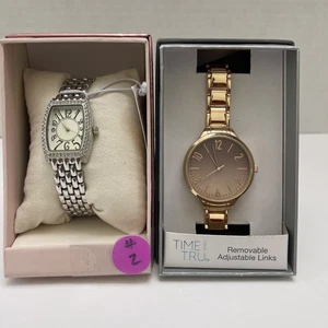2 relojes Time and Tru para mujer - tono plateado y dorado con pilas ideales para regalo - Imagen 1 de 9