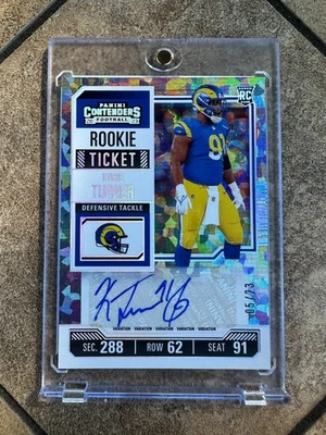Kobie Turner 2023 Panini Contenders Rookie Ticket Cracked Ice AUto /23 Rams - Image 1 of 2