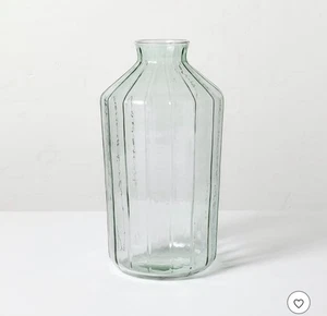 14" Gerippte Glas Dekorative Blumenvase - Herz & Hand™ mit Magnolie - Bild 1 von 3