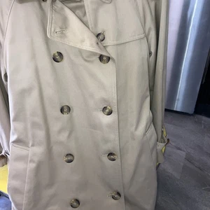 Vintage Evan Picone Womens Lined Trench Coat / Scarf Tan - Picture 1 of 9
