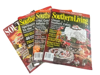 Southern Living Magazines Lot of 4 2001 Holiday Recipes Southern Lady Red Hat - Image 1 of 4
