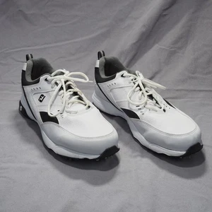 FootJoy Golfschuhe Herren 12 Weite Weiß Schwarz Stollen Schnürschuhe Freizeit Sneaker - Bild 1 von 12