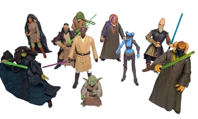Hasbro Star Wars Konvolut Jedi Collection 10x Figurines D'Action Yoda Mace - Photo 1/3