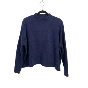 Markenloser Pullover mit Stehkragen Damen Apx Größe Medium dunkelblau - Bild 1 von 4