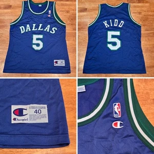 Vintage 90er Jason Kidd Trikot Dallas Mavericks Champion Marke Gr. 40 blau - Bild 1 von 11