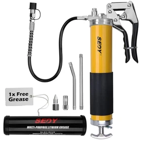 Heavy Duty Grease Tool Kit 14oz Free Grease Tube 8000 PSI High Pressure Sealed - Picture 1 of 10