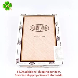 Caja de cigarros de madera vacía Buenaventura BV 600 Maduro 6,5" x 5" x 2" - Imagen 1 de 12