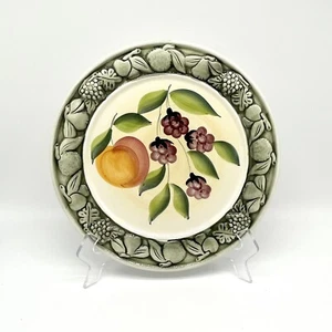 Pizzato Made in Italy Hand Made & Painted Peach/Black Berry 10 3/4" Dinner Plate - Picture 1 of 5