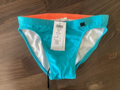 HOM Badehose Micro Swimbrief Splash Micro Gr. S EU 4 Türkis Neon neu - Bild 1 von 4